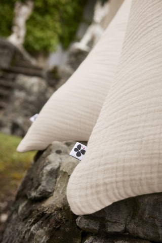 Funda de almohada de cuádruple gasa de algodón Ina - Crudo