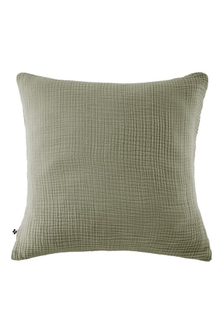 Taie d’oreiller en quadruple gaze de coton Ina - Kaki