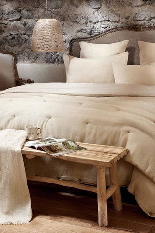 Couvre-lit en coton 57 fils/cm² Alma - Ecru