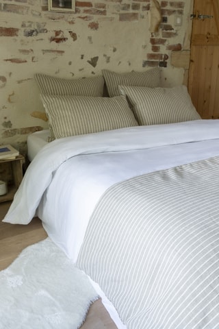 Couvre-lit en percale de coton 80 fils/cm² Tim - Beige