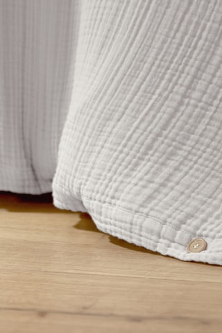 Funda nórdica de cuádruple gasa de algodón Ina - Blanco