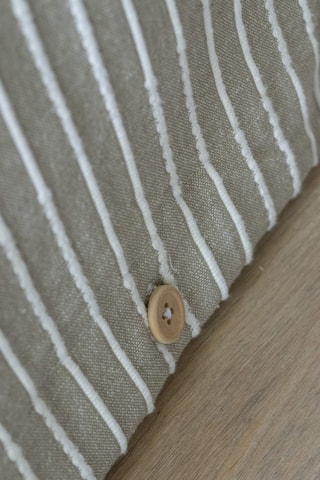 Housse de couette en coton 80 fils/cm² Tim - Blanc et marron clair