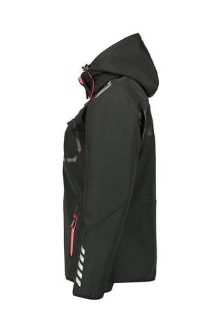 Veste à capuche Softshell Reineak- Noir et rose fluo