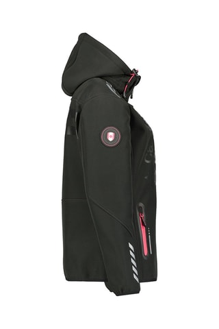 Veste à capuche Softshell Reineak- Noir et rose fluo