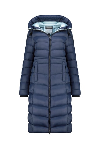 Doudoune longue à capuche Berengereak - Bleu marine