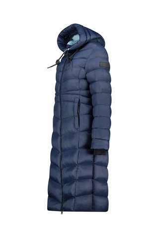 Doudoune longue à capuche Berengereak - Bleu marine