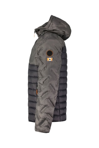 Doudoune light à capuche Burateak - Gris foncé et noir