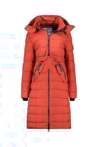 Doudoune longue à capuche Cabimeak - Rouge