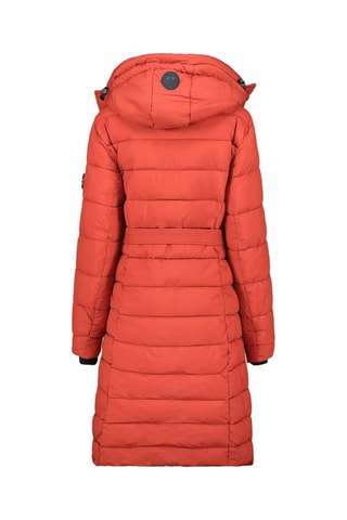 Doudoune longue à capuche Cabimeak - Rouge