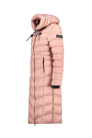 Doudoune longue à capuche Berangereak - Rose