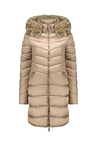 Doudoune longue Bololitaeak - Taupe et beige