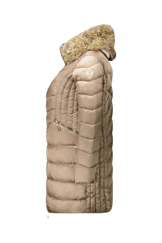 Doudoune longue Bololitaeak - Taupe et beige