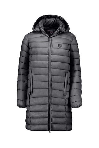 Doudoune longue à capuche Akitaleak - Gris foncé