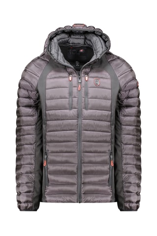 Doudoune à capuche Diaboleak - Noir et gris foncé