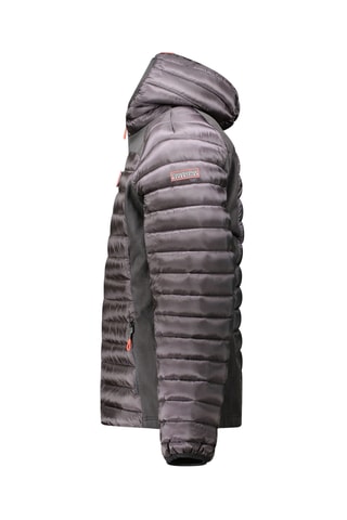 Doudoune à capuche Diaboleak - Noir et gris foncé