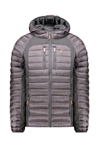 Doudoune à capuche Diaboleak - Noir et gris foncé