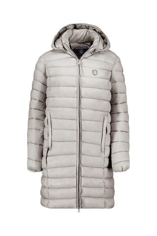 Doudoune longue à capuche Akitaleak - Gris clair