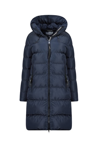 Lange Gewatteerde Jas Aprileak - Marineblauw