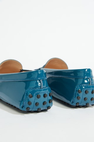 Mocassins en cuir verni - Bleu