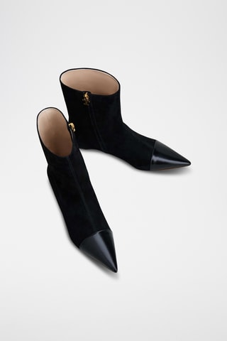 Botines de piel - Negro