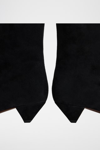 Botines de piel - Negro