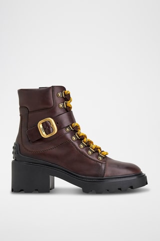 Bottines en cuir - Marron