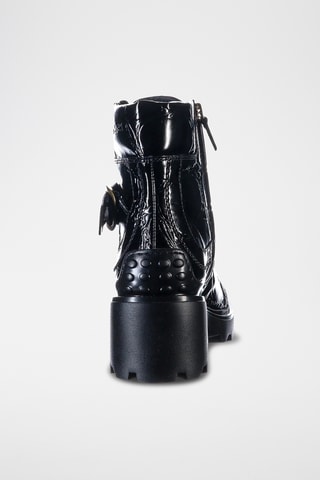 Botines de piel - Negro