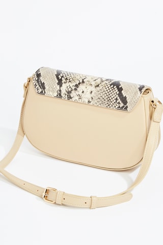 Sac bandoulière Vanessa - Beige et noir