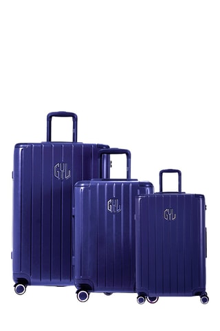 Set de 3 valises (S/M/L) Intemporelle - Bleu marine - 55/65/75 cm - Cadenas TSA