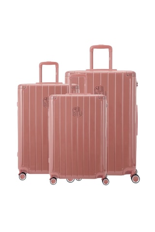 Set de 3 valises (S/M/L) Intemporelle - Rose - 55/65/75 cm - Cadenas TSA