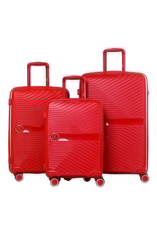 Set de 3 valises (S/M/L) PP5 - Rouge - 55/65/75 cm - Cadenas TSA