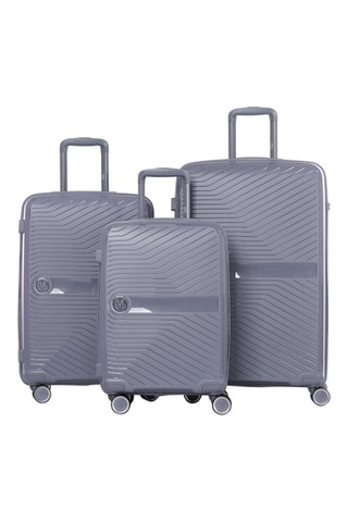 Set de 3 valises (S/M/L) PP5 - Argenté - 55/65/75 cm - Cadenas TSA