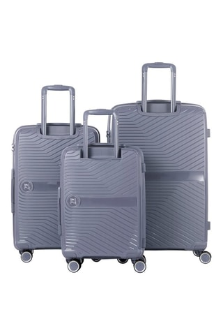 Set de 3 valises (S/M/L) PP5 - Argenté - 55/65/75 cm - Cadenas TSA