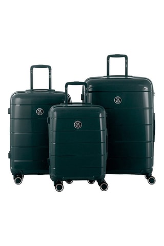 Set de 3 valises (S/M/L) CH3 - Vert foncé - 55/67/76 cm - Cadenas TSA