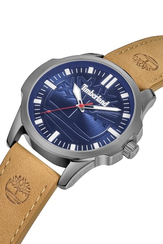 Reloj de cuarzo de piel - Beige y plateado