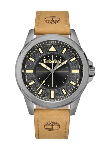 Reloj de piel - Beige y plateado