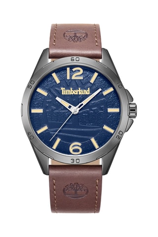 Reloj de cuarzo de piel - Marrón y gris