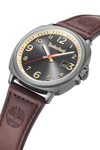 Reloj de piel - Marrón y gris