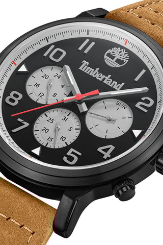 Reloj de piel - Cronógrafo - Beige y negro