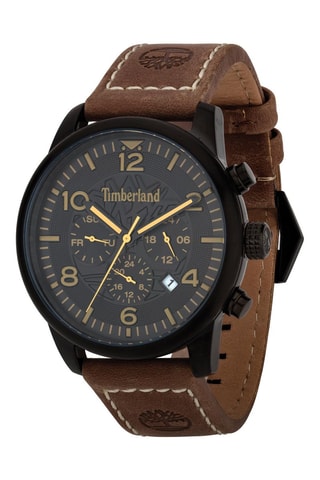 Reloj de piel - Cronógrafo - Marrón y negro