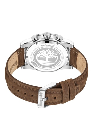 Reloj de piel - Taquímetro y cronógrafo - Marrón y plateado