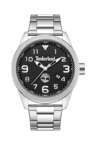 Reloj de cuarzo de acero Millbury - Plateado y negro