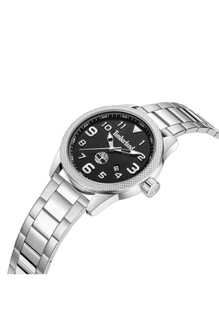 Reloj de cuarzo de acero Millbury - Plateado y negro