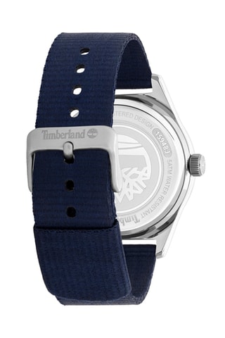 Reloj de cuarzo de nailon Boynton - Subesfera de segundos - Azul marino y plateado