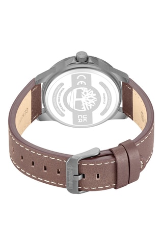 Reloj de cuarzo de piel - Marrón y gris