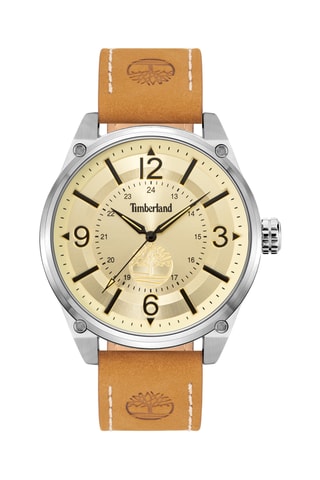 Reloj de cuarzo de piel - Marrón y plateado