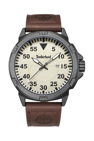 Reloj de cuarzo de piel - Marrón y negro