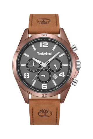 Reloj de piel - Cronógrafo - Marrón y cobrizo