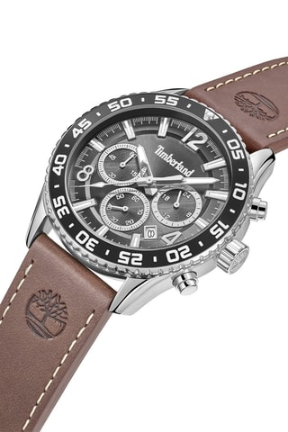 Reloj de piel - Cronógrafo - Marrón y negro