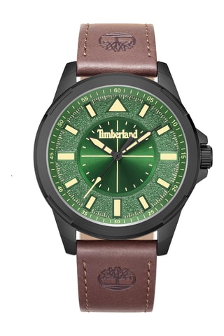 Reloj de cuarzo de piel - Marrón y negro